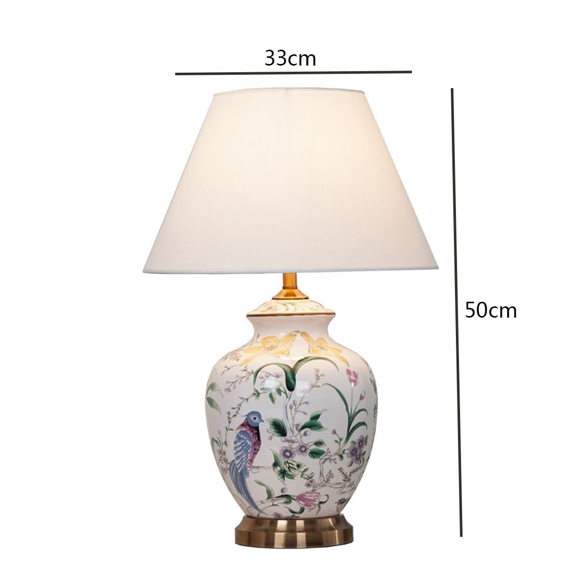 Affascinante Lampada da tavolo in ceramica for studio, soggiorno, comodino semplice, lampada da tavolo decorativa for camera da letto Arredamento per la casa(Piccolo)