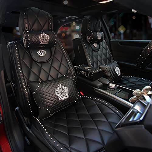 Car Front Seat Cover - Breathable PU Leather With Bamboo Charcoal, Half Surround Design