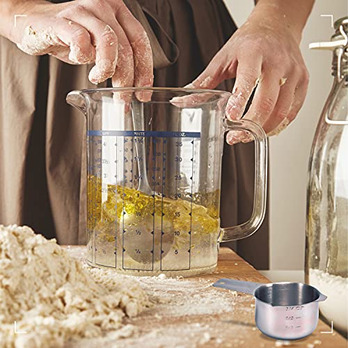 2LB Depot | 3/4 Metal Measuring Cups - Stainless Steel Cup Measuring Scoop - Accurate and Durable Measure - For Professional Chefs And Bakers - Engraved Measurements - Ideal Wet and Dry Ingredients - Thumbnail 5