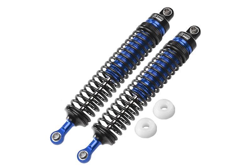 GPM Upgrades Aluminum 6061-T6 Rear Adjustable Spring Dampers for 1/10 4Wd Hammer Rey U4 Rock Racer?LOS03030? RC Car (Blue)