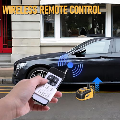 Image of EFFIROSO Battery Powered Electric Car Jack 5 Ton 18V Cordless Portable Automatic Tire Change Kit Emergency Repair Tire Tools for SUV Sedans Yellow