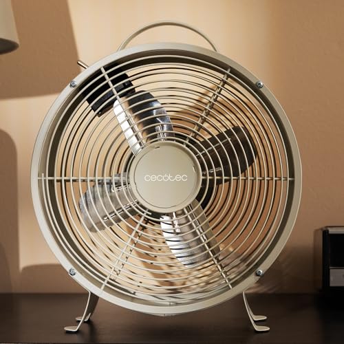 Cecotec Tischventilator EnergySilence 400 RetroDesk Beige, 25 W – Ansicht 6
