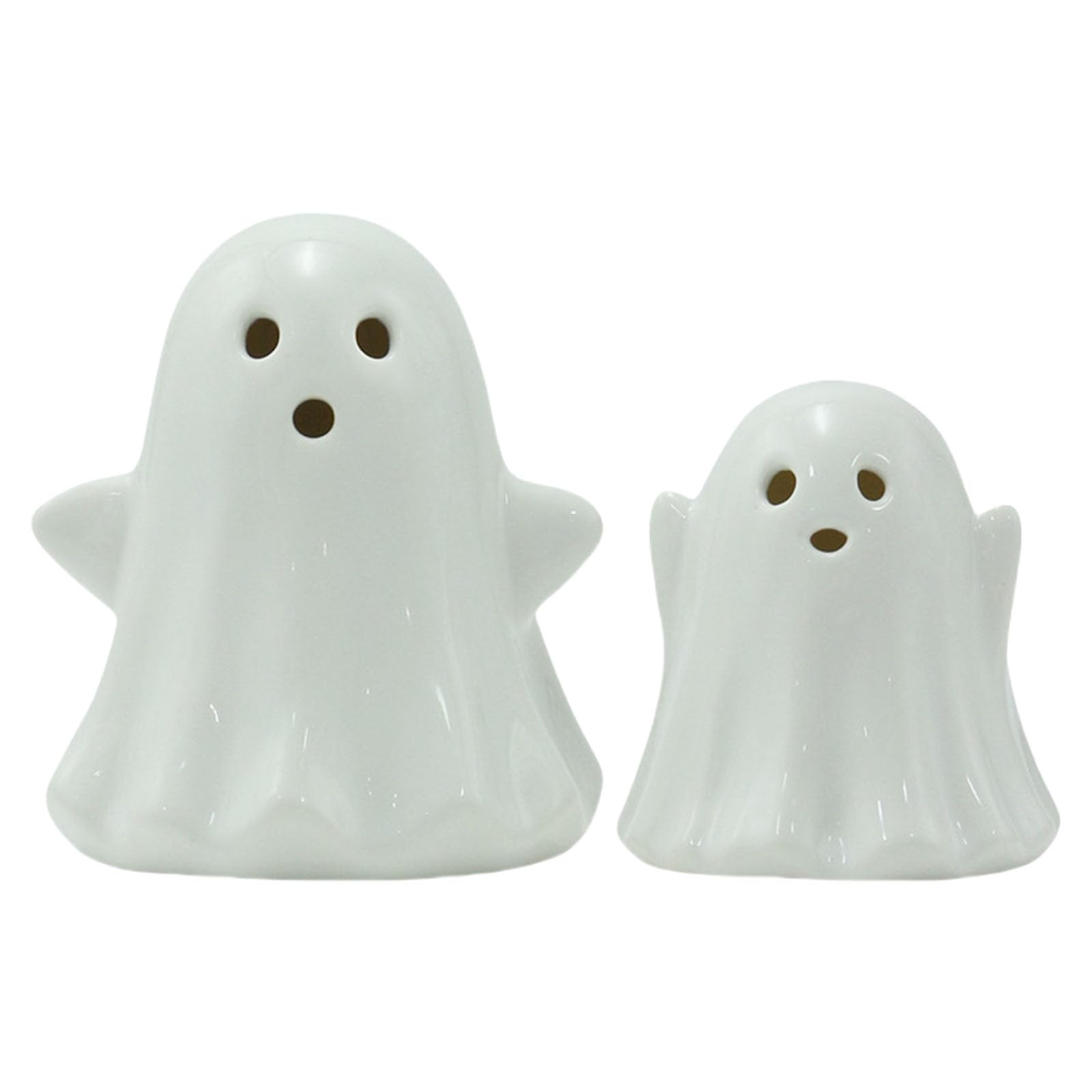 Figurines fantomatiques d'Halloween en céramique pour remplacer les bougies dangereuses