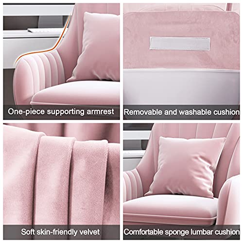 Chaise de bureau pivotante contre le mal de dos en velours doux - 8