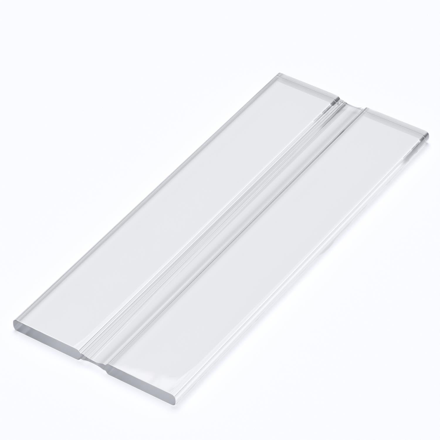 4X Clear 100mm Low Profile Flexible Living Hinges, Continuous Acrylic Plastic Hinges