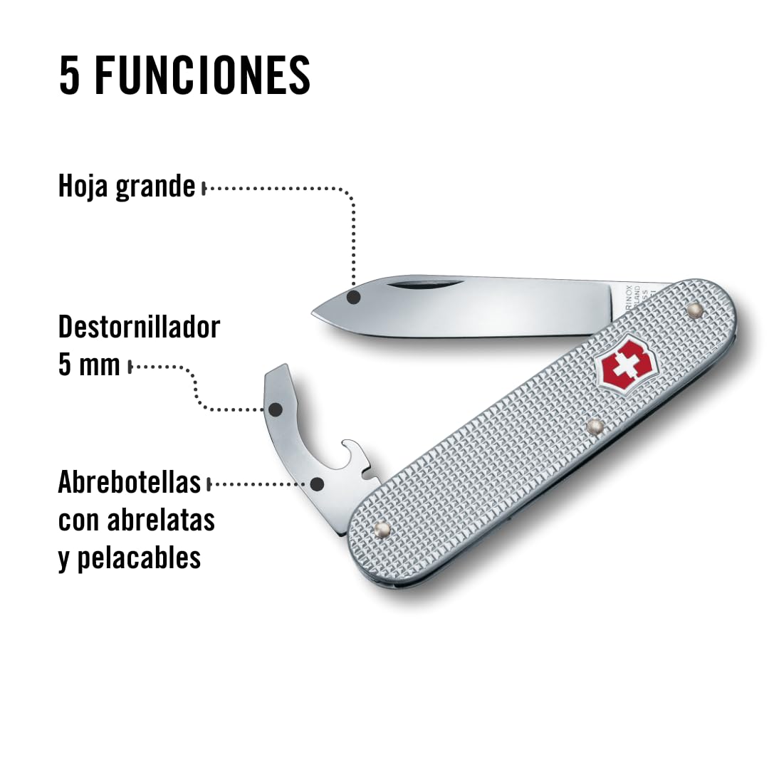 Victorinox V02300.26 Navaja Medio Taschenwerkzeug Alox Bantam, Alox Silber, Gris, M