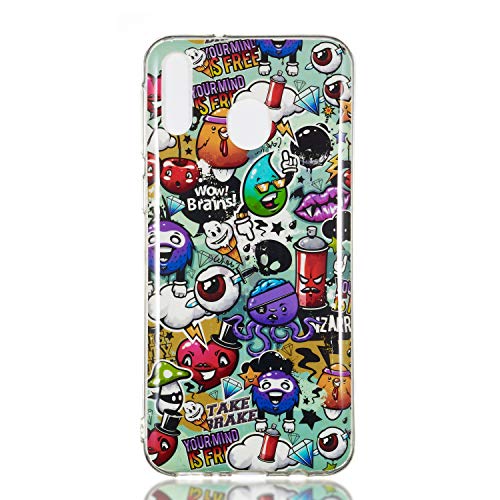 Ultra Thin Slim Soft Luminous TPU Rubber Funny Cute Night-Luminous 3D Flower Animal Cartoon Design Pattern Flexible Silicone Bumper Protective Back Cover Case Compatible with Samsung M20