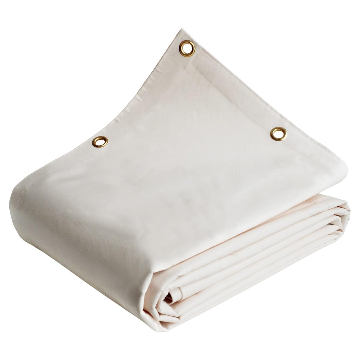 Tecplast Telo Ombreggiante Bianco Crema 3,5x3,5 m - Garantia de 8 Anni LP640BV - Frangivista PVC per Giardino, Balcone e terrazzo