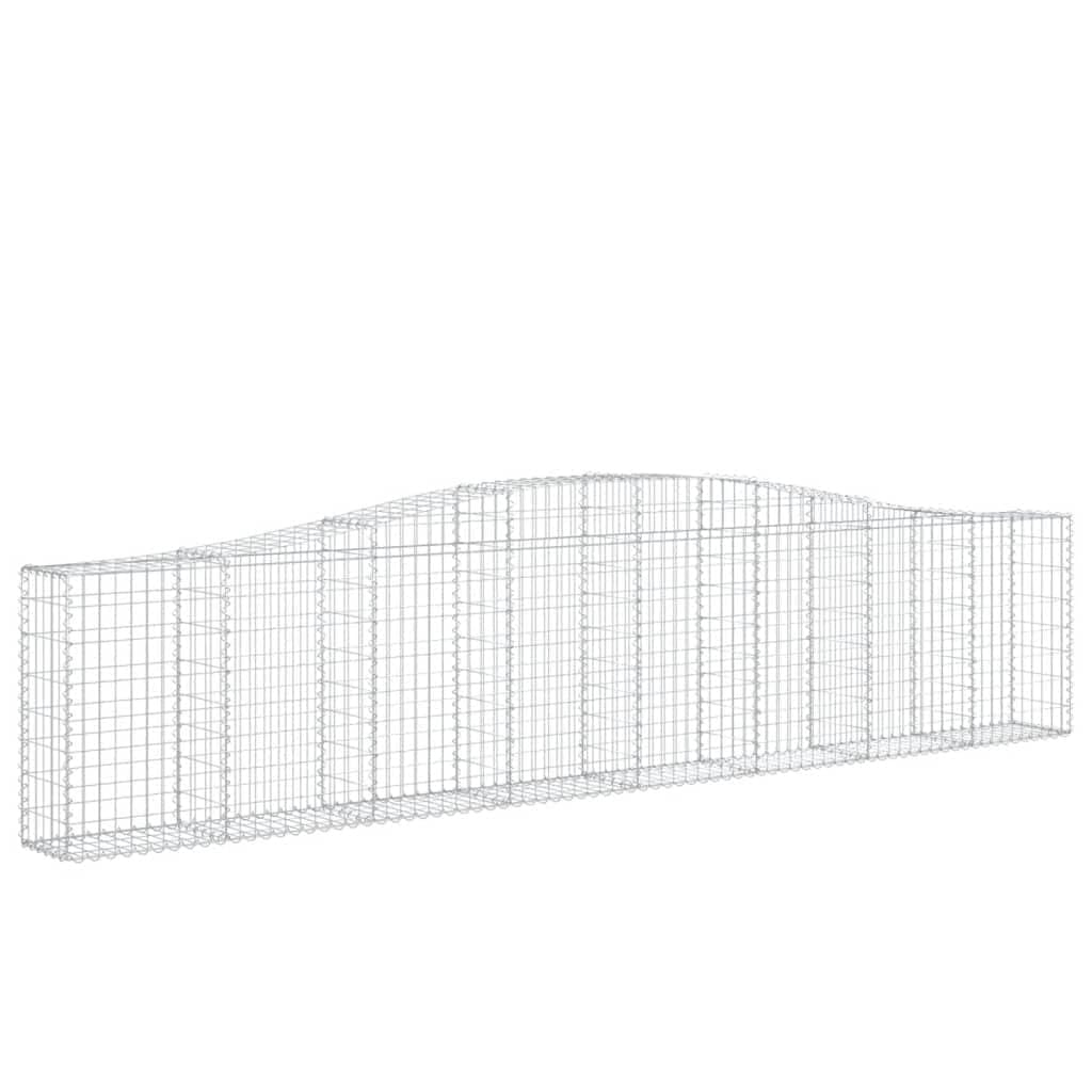 Gaviones con arco alto, 15 unidades, 400 x 30 x 80/100 cm