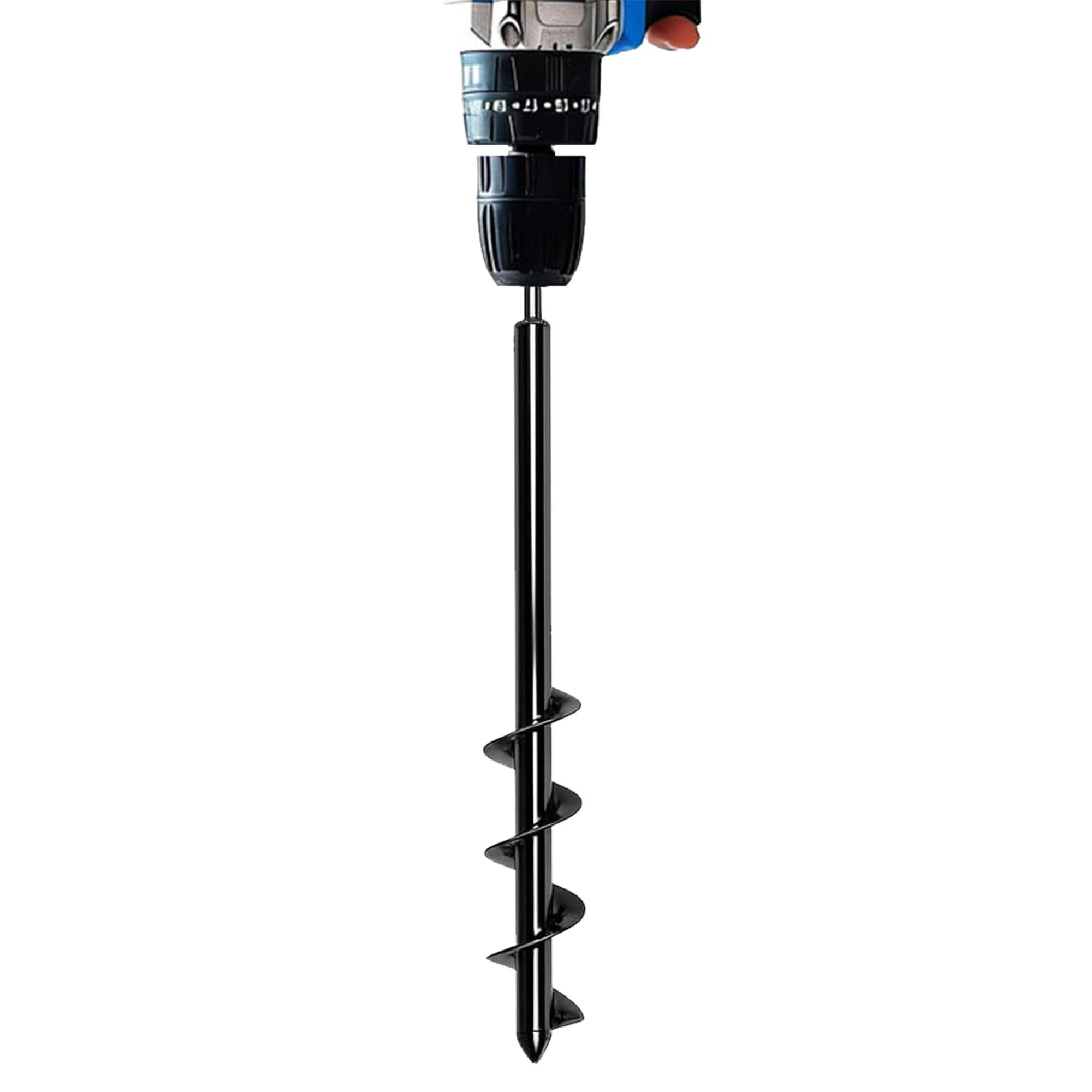 Greenfields Garden Auger Bit - 23.62" x 3.15" Extended-Length Drill Bit for Small Bulbs, Seedlings & Pilot Holes - Soil Digging Tool for Standard Power Drills