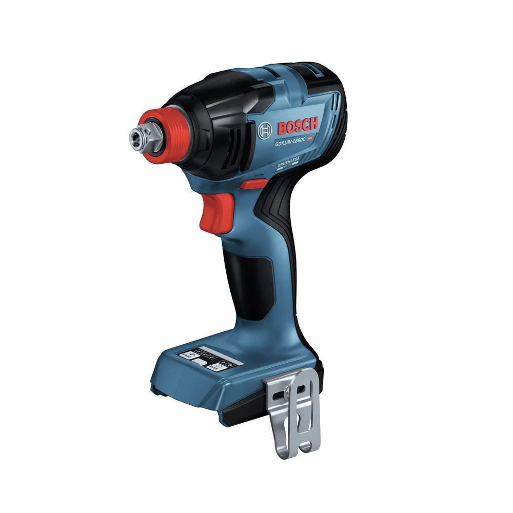 Bosch GDX18V-1860CN-RT 18V Freak Brushless Lithium-Ion 1/4 in. / 1/2 in. Cordless Connected-Ready Two-in-One Impact Driver (Tool Only) (Renewed)