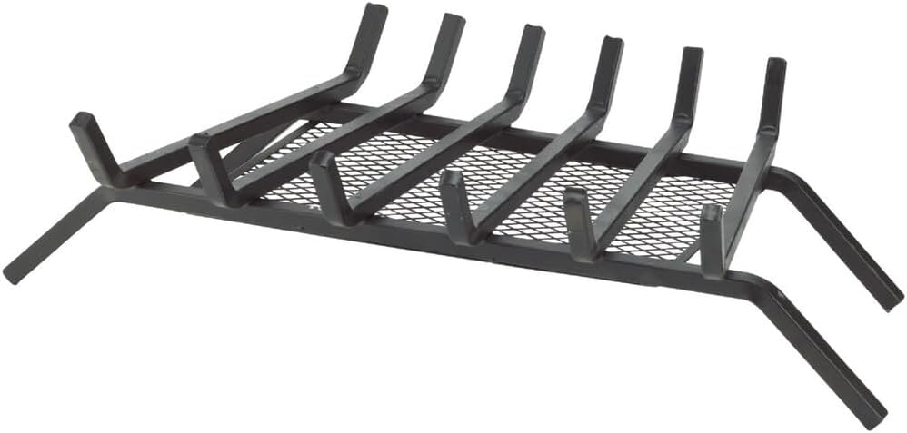 Home Impressions 27 in. Steel Fireplace Grate with Ember Screen - 1 Each