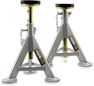 Esco 10498 Jack Stands, 3 Ton Capacity, Pair of 2 Stands (Pack of 2), Silver