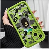 エイプ スマホケース 猿の顔 迷彩柄 2026新型 携帯電話カバー ドーパミン色 アイフォンケース エイプ iPhone17用ケース iPhone17ProMax/17Pro/16 携帯ケース TPU 全機種対応 レンズ保護 指紋防止 質感 防衝撃 肌触り良い おしゃれ 贈り物 プレゼント 非公式 (for iPhone 15 Plus,グリーン) [並行輸入品]