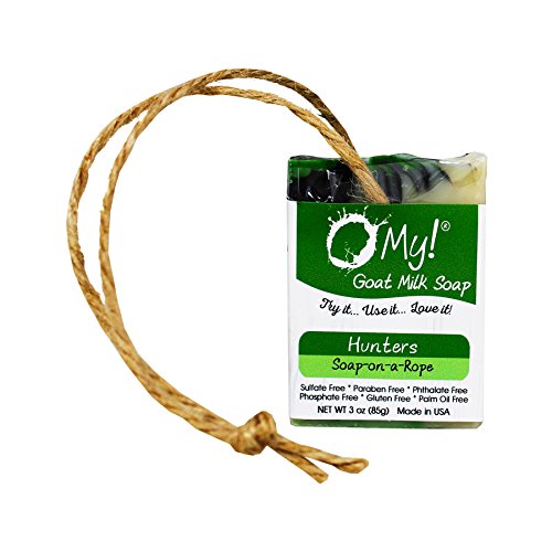 O My! Goat Milk Soap :: All Natural Hand, Face & Body Soap, 6 Oz. Bar :: Handmade in USA with Farm Fresh Goat's Milk :: Lightly Scented, Non Drying, Cruelty Free, Hunter