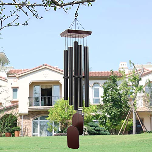Astarin Large Wind Chimes Outdoor Deep Tone Sympathy Wind Chime With 5 Heavy Aluminum Tubes Tuned Soothing Melody, Memorial Wind Chimes For Outside Decoration (Patio, Garden, Yard) 48“ #TOP4