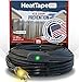 Grip Clip Heat Tape Pro for Ice Dam Prevention Heavy Duty - Self-Regulating - Plug-in Ready Heat Cable - 120V, 6 watts/FT (50 Feet + 10 Foot Cold Lead)