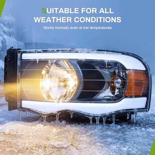 AUTOSAVER88 LED DRL Headlight Assembly Compatible with 02-05 Dodge Ram 1500 by AUTOSAVER88 - Used condition - Image 4