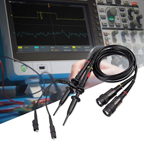 Proster 200Mhz Oscilloscope Probe Clip Scope Test Bnc End Probe P2200 10X/1X Black With Bnc To Mini Grabber & Adjust Tool Kits #TOP4
