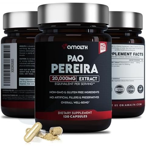AMALTH Pao Pereira Extract 20:1-1000mg (120 Capsules) Cover