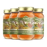 FOND Regenerative Pasture-Raised Chicken Bone Broth – Slow-Simmered Chicken Broth for Rich and Nourishing Flavor, Nutrient-Dense, Artisan Quality – Pure & Unflavored, 14 oz (4-Pack)