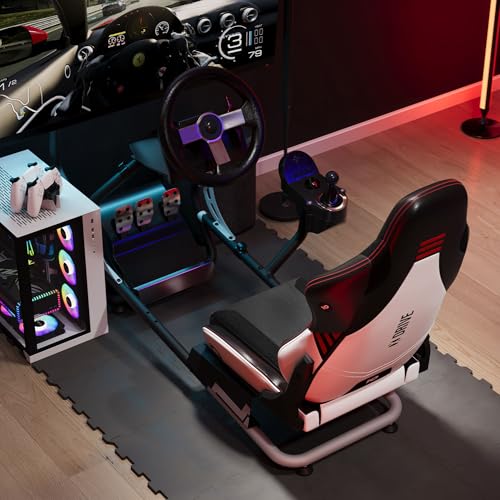 Diablo Sim Racing Simulator Cockpit X-Drive - Sedile Gaming Simulatore con Sedile e Schienale Regolabili - Cockpit Compatibile con Vari Volanti e Pedali - Supporto per Cavi, Piedini Antiscivolo - Sedia gaming - Immagine 3
