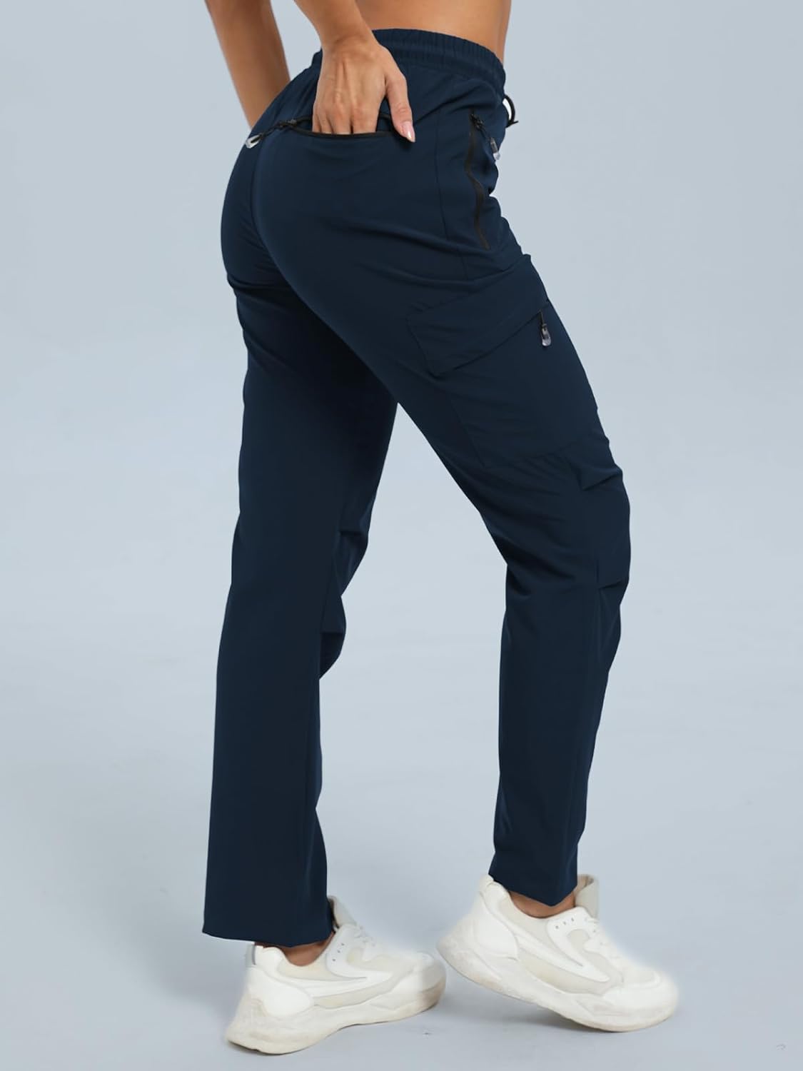 Women’s Hiking Cargo Pants Water-Resistant Quick Dry Travel Camping Work Pants Zipper Pockets