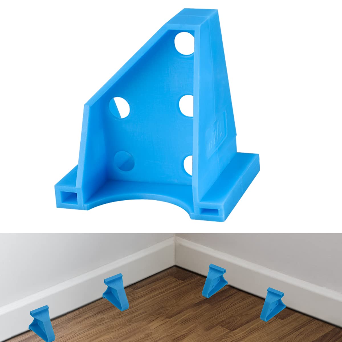 20PCS Upgraded Flooring Spacers Kit with 1/4” & 1/3” Gap - Wood Floor Install Tool for Laminate, Vinyl Plank Flooring Installation (20PCS(Blue))