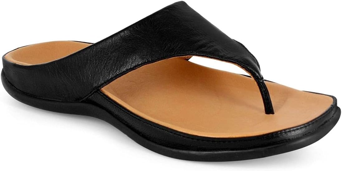 Strive® Maui Women's Comfortable Fashion Sandals, Orthopaedic | Size: UK 5 | Biomechanical | Footbed Technology | Accepted by American Podiatric Medical Association | Color: Black