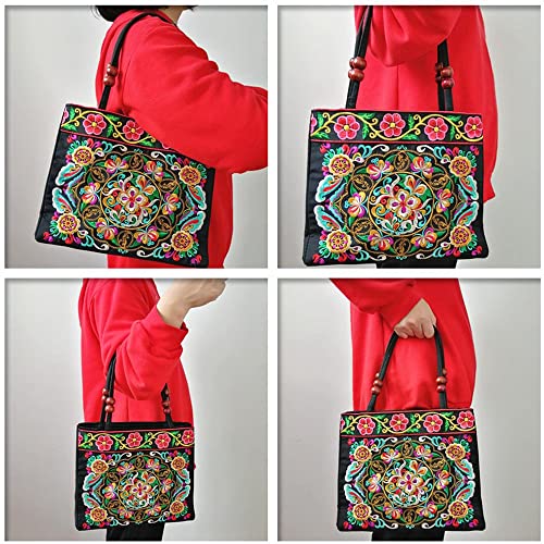 Bolso Tote Bordado Vintage para Playa y Viaje miniatura 2