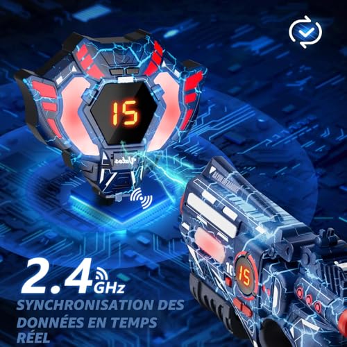 Laser VATOS rechargeable avec projecteur LED et affichage numérique des points - 6