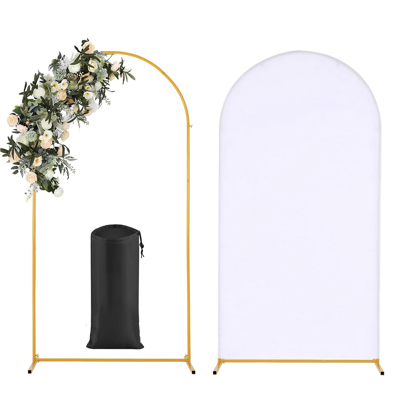6.6FT Wedding Arch Backdrop Stand and Cover Set,Backdrop Arch Cover Set