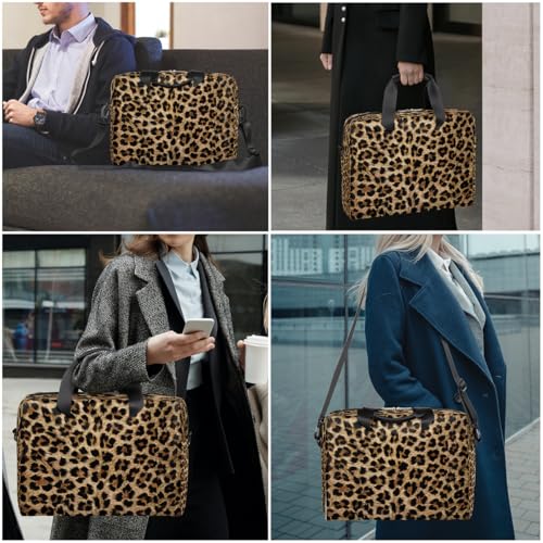 Maletín para laptop con diseño animal de leopardo 13-16" miniatura 2