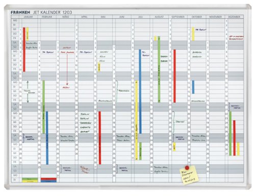 Plaque papier adhésif Franken mFT870 pour organiser votre planning de bureau