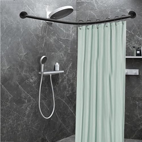 Tringle de douche en L pour salle de bain moderne et vestiaire de cuisine