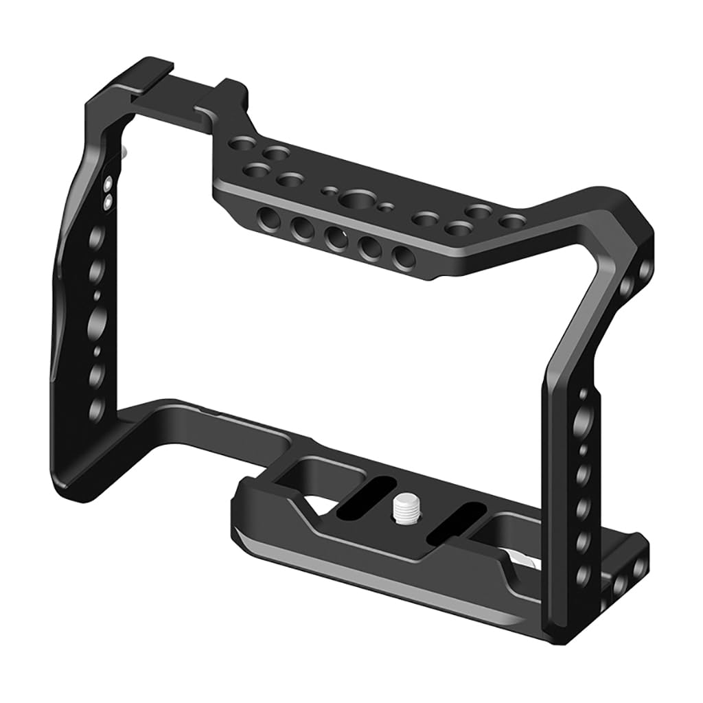 Klatka na aparat, stabilizator aparatu z gwintem 1/4''-20 i otworami pozycjonującymi 3/8''-16 kompatybilny z A7R2/A7S2, A74, A9 III/A1 II Series (kompatybilna z A7R2/A7S2)