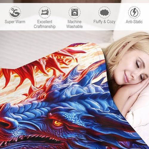 Plaid dragon couverture polaire pour sofa et canapé-lit