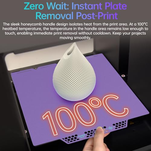 Image of BIQU CryoGrip Pro Glacier Purple Compatible with Snapmaker U1 3D Printer 276x304.5mm Panda Build Plate Double Sided Upgrade Plate Removable Surface Platform