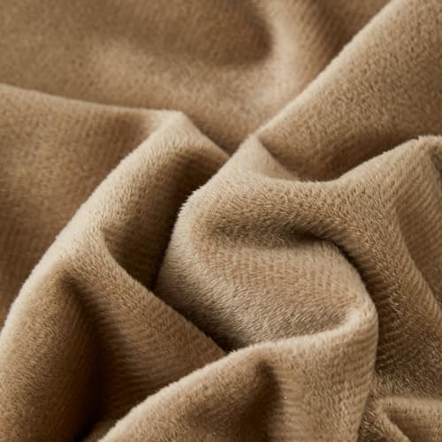 Michorinee Winter Plüsch Bettwäsche Set 220x240 cm Khaki 3teilig – Ansicht 4