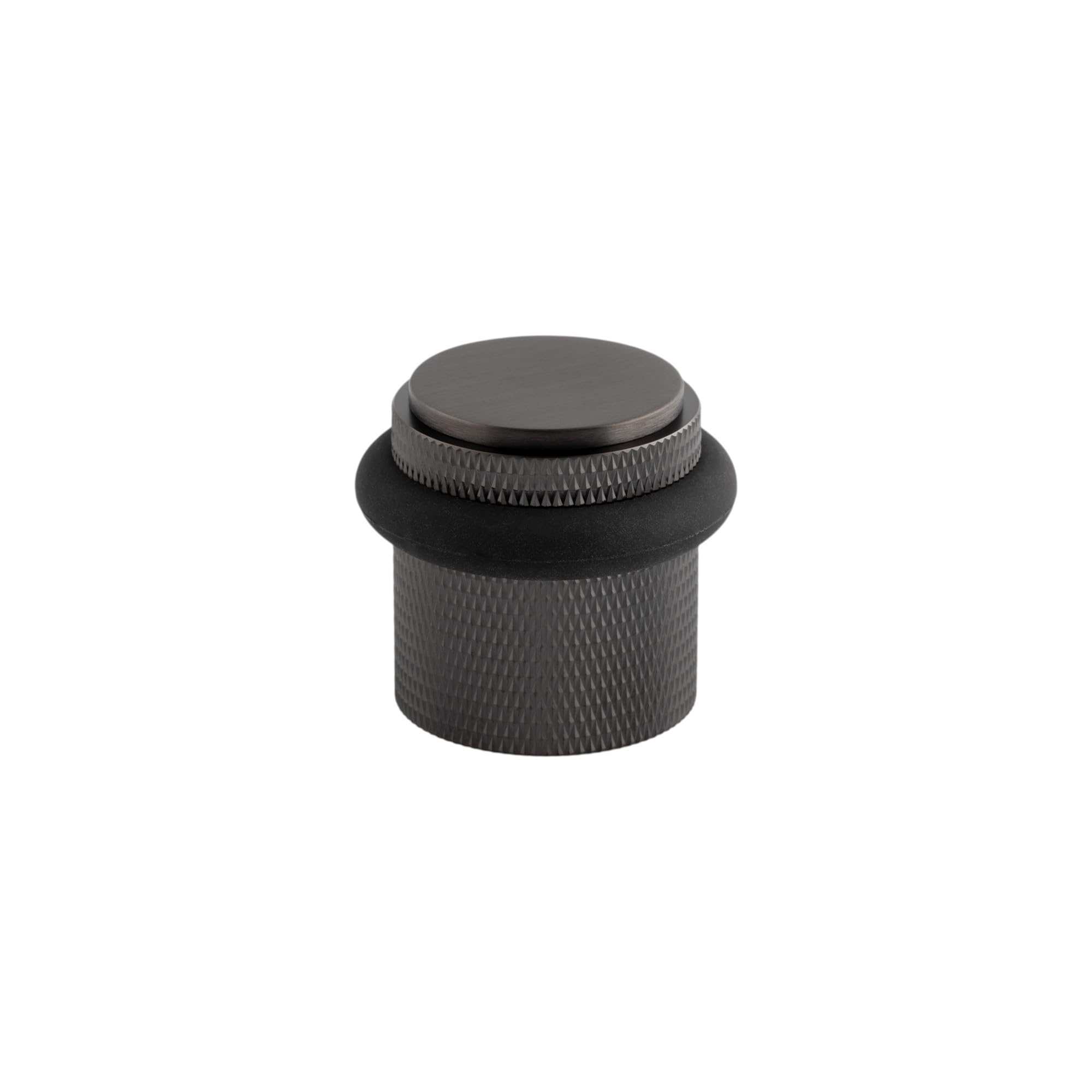 Alexander & Wilks Brunel Knurled Floor Mounted Door Stop (Dark Bronze PVD)