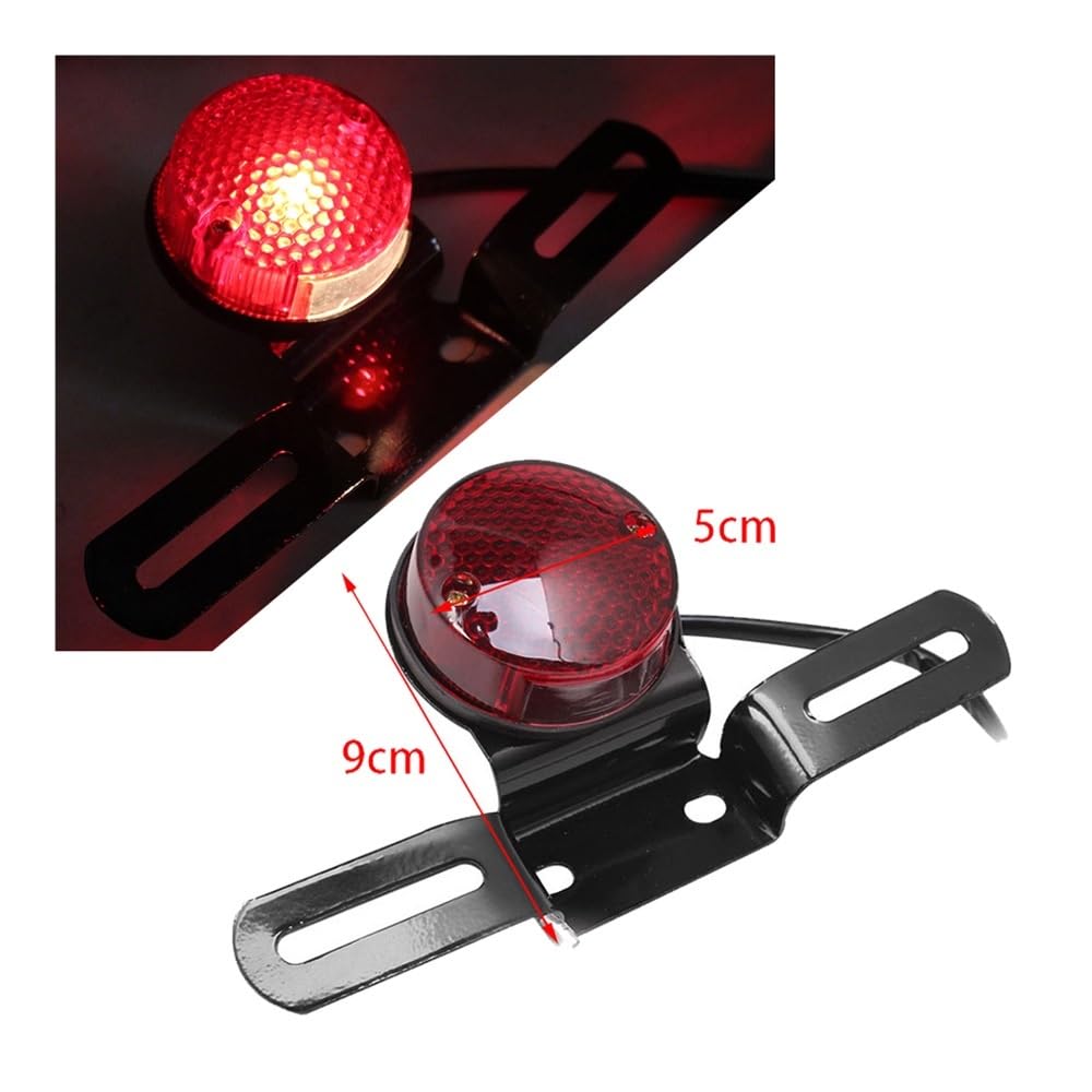 Luce di Stop Posteriore Universale per Moto con Supporto per Targa Stop Luci Freno