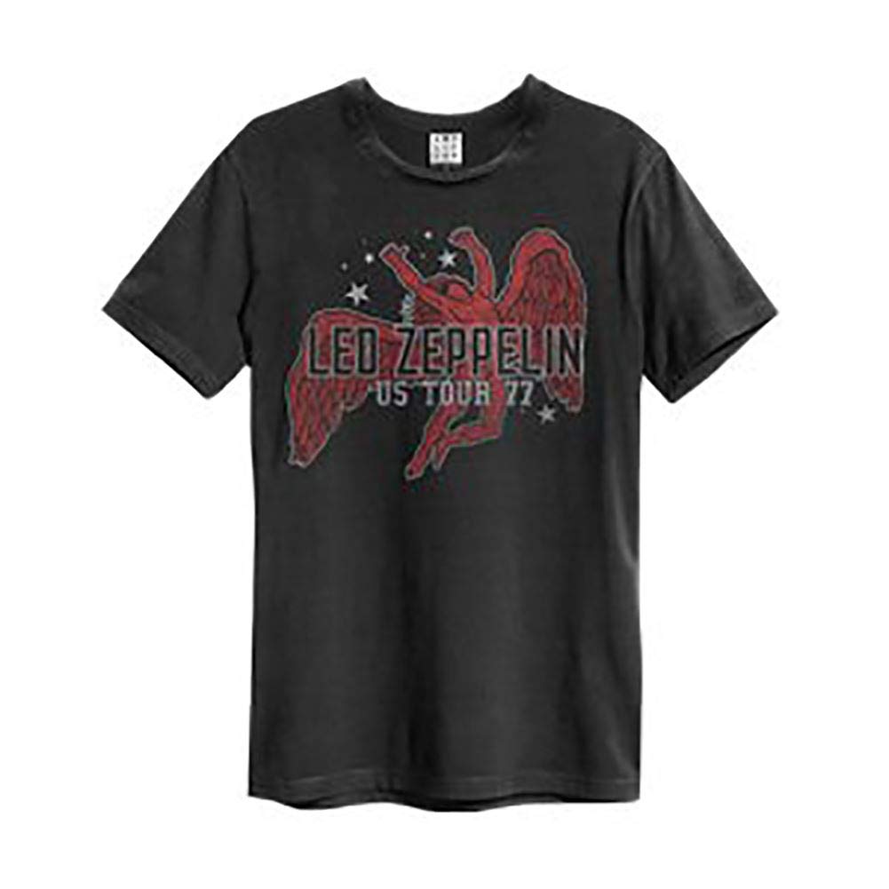 AmplifiedLed Zeppelin US Tour 77 Icarus Unisex T-Shirt, Charcoal Grey, XXL