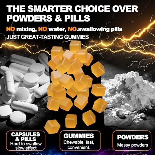 Image of kukaly Creatine Monohydrate Gummies for Men & Women, Creatine Gummies Sugar Free Pineapple Flavored with L-Taurine BCAA 2:1, B12 B6 for Boost Strength, Focus & Endurance, Vegan, Non-GMO 120pcs