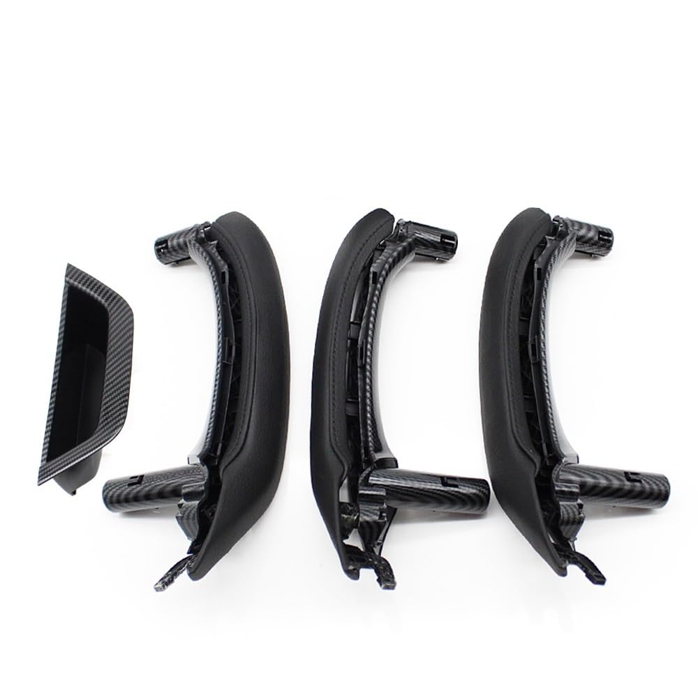 JYJYGDM LHD RHD Interior Door Armrest Inside Pull Handle with Leather Cover Full Set Assembly for BMW X3 X4 F25 F26 2010-2016(LHD 7PCS Carbon)