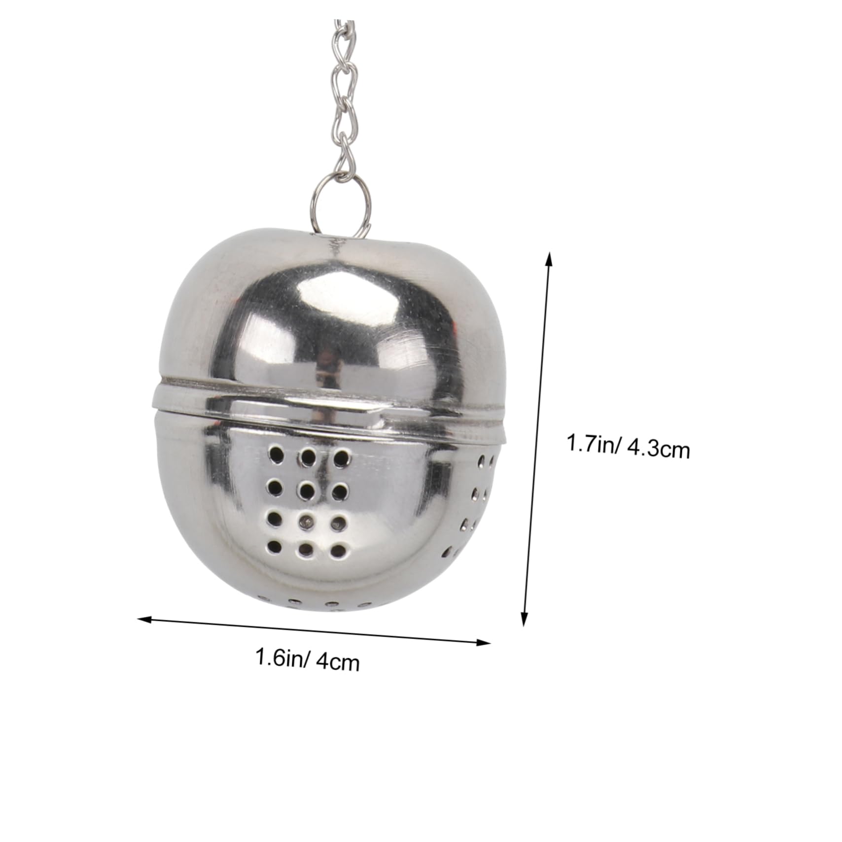 Cabilock 5 Pack Tea Strainer Ball Set Hot Pot Seasoning Strainer Stainless Steel Chain Hook Easy to Use
