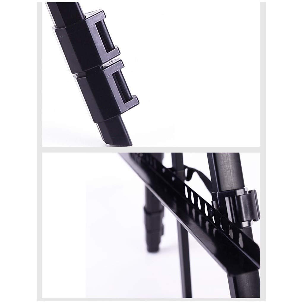 Caballete de metal negro, caballete telescópico ajustable de 61-185 cm, soporte de exhibición para trípode de actividades, pintura de acuarela (negro 115 * 114 * 185 cm)