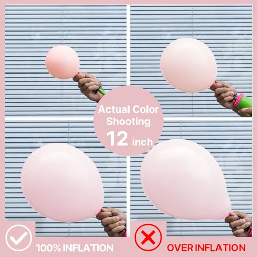 Image of PartyWoo Pale Pink Balloons 100pcs 12 Inch Light Pastel Baby Pink Latex Helium Balloons for Birthday Engagement Bachelorette Baby Shower Easter Princess Butterfly Theme Party Decorations Pink-Q01