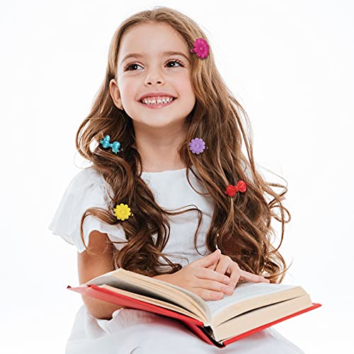 Janinka 72 Pieces Self-Hinge Plastic Hair Clips: 80S 90S Cartoon Colorful Cute Barrettes And Pins For Toddler Girls thumb #3