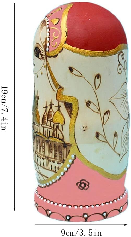 Matryoshka Russian Nesting Doll 10 Pieces Traditional Russian Nesting Dolls Wooden Decoration Gift Doll Creative Home Decoration Gifts Christmas Wish Gift