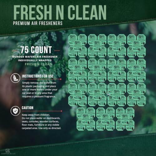 Image of Wonder Wafers 75 Count Air Fresheners Individually Wrapped, Fresh N Clean Fragrance